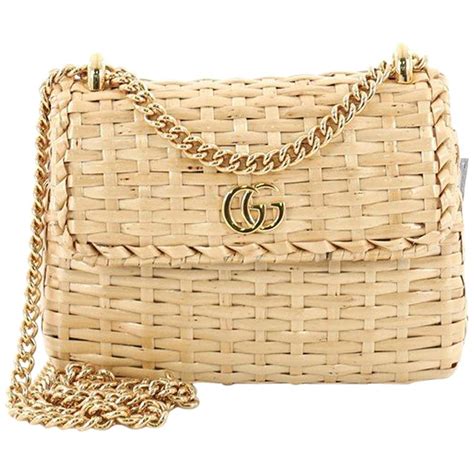 gucci woven wicker bag|authentic Gucci shoulder bag.